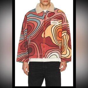 RYOKO RAIN Reversible 70s Work Jacket unisex abstract psychedelic maximalist M